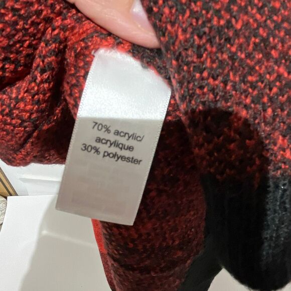 Maurices Women's Red Black Buffalo Plaid Open Front Duster Cardigan Small NWT - Picture 10 of 11